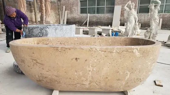 Travertine Bathtub 3 travertine