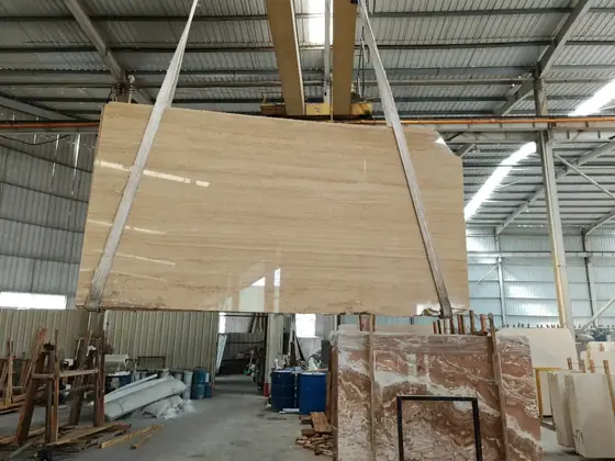 Travertine slab
