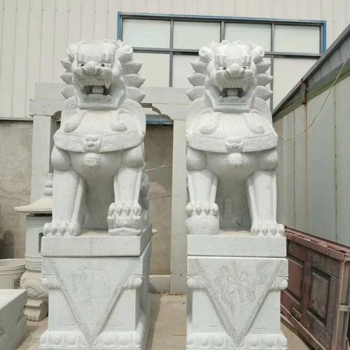White Marble Lion Carving Garden marble from Asian Stone