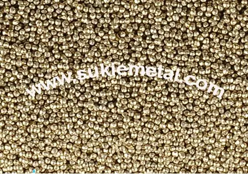 Copper Shot produced by Sukie Metal Abrasive, rounded