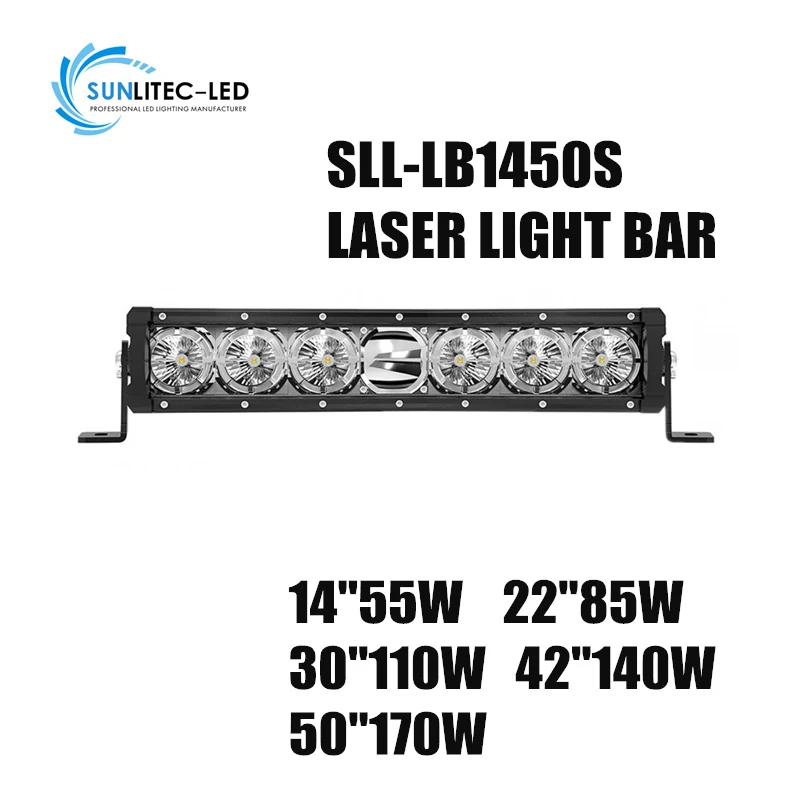 SUNLITEC SLL-LB1450S 14" to 50" single row laser light bar with Osram LEDs and die-cast aluminium housing
