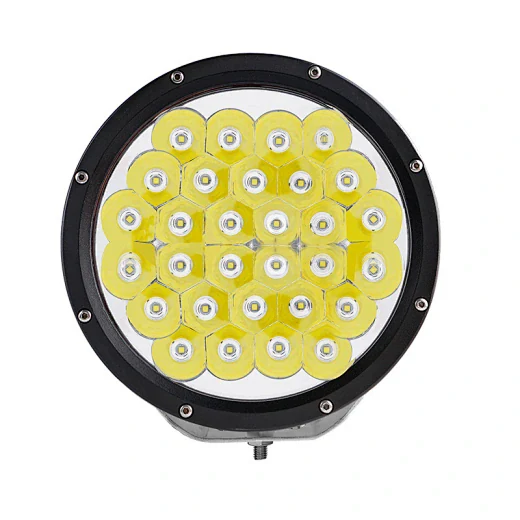 Side view of the driving light with the 360 degree adjustable bracket and polycarbonate lens