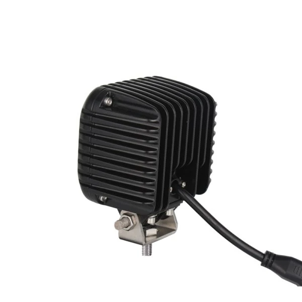 Side view of the work lamp showing the 360 degree adjustable bottom bracket