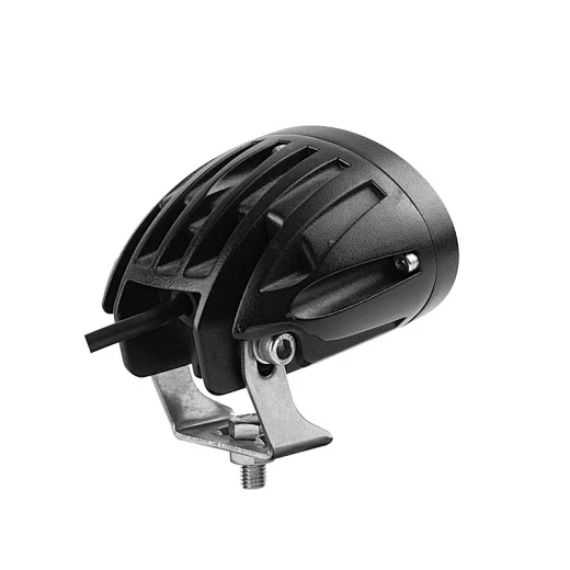 Side view of the work light with the 360 degree adjustable mounting bracket and 42mm bracket width