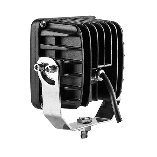 Side view of the work lamp showing the 360 degree adjustable bottom bracket