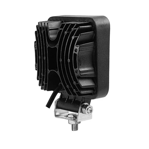 Side view of the work lamp showing the 360 degree adjustable bottom bracket and 42mm bracket width