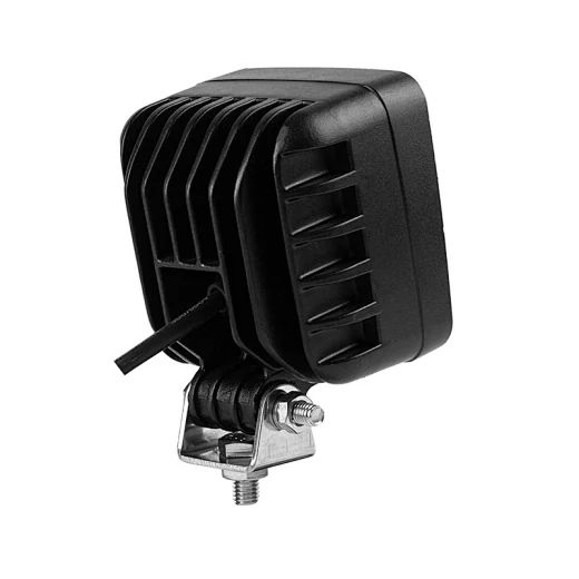 Side view of the work lamp showing the 360 degree adjustable bottom bracket
