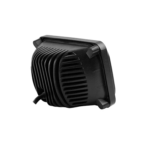 Side view of the flush mount headlight with the 4x6 inch footprint and mounting flange