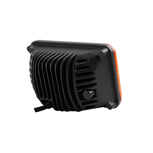 Side view of the headlight highlighting the 4×6 inch footprint and compact profile