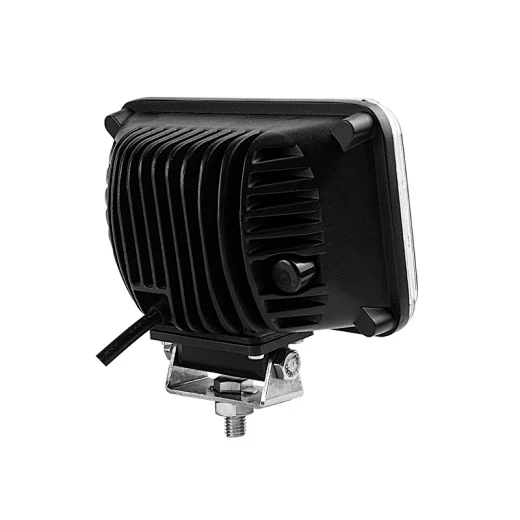 Front view of the LED headlight showing the flush mounting design and 9 Bridgelux LED array