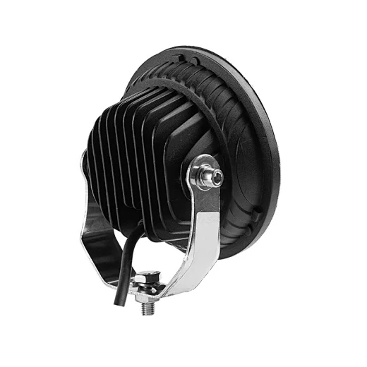 Side view of the headlight highlighting the die-cast aluminium housing and compact profile