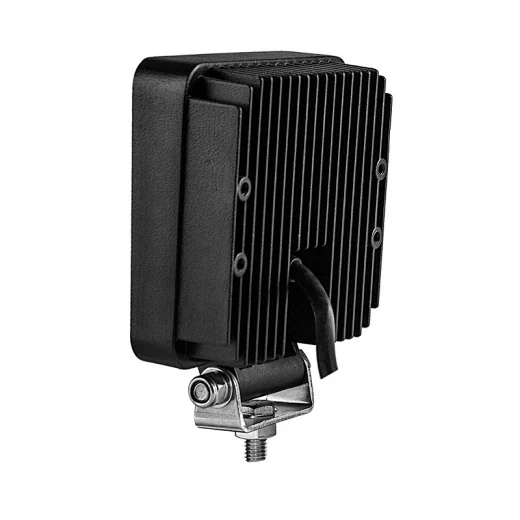 Side view of the work light showing the 360 degree adjustable bottom bracket and 42mm bracket width