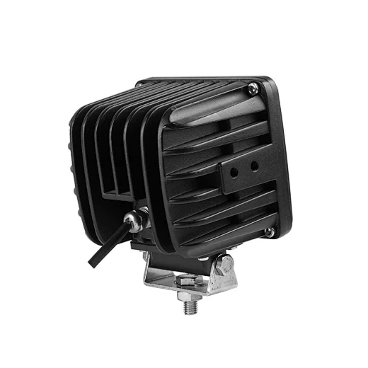 Front view of the 5 inch LED work light showing the 16 x 3W CREE LED array and polycarbonate lens