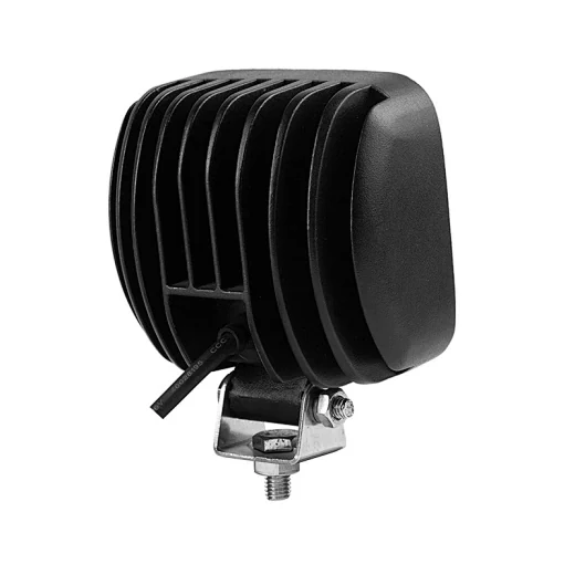 Side view of the work light showing the 360 degree adjustable bottom bracket