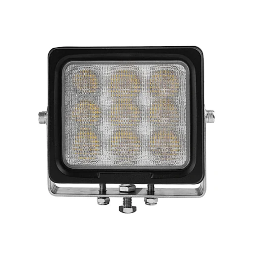 Rear view of the 6 inch LED work light showing the die-cast aluminium heat sink fins