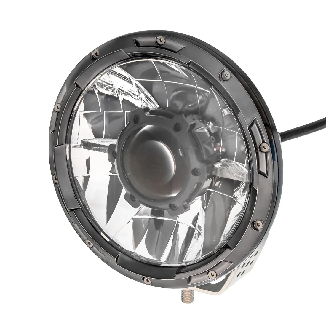 SUNLITEC SLL-LA060 7 inch laser driving light with silver finish and dual beam function
