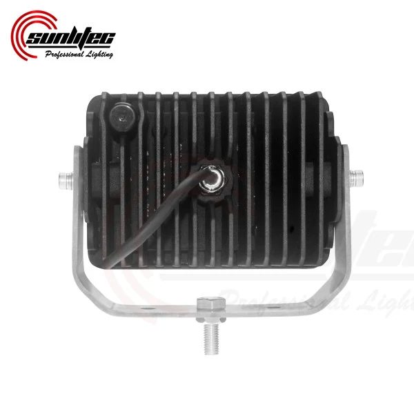 Top view of the work light showing the 152 x 76 x 70 mm rectangular housing and mounting bracket