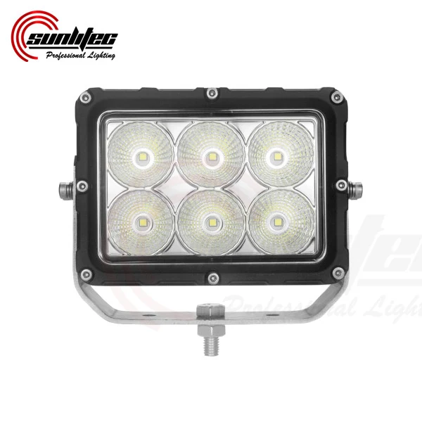 Close-up of the anti-scratch Bayer® PC lens over the six Osram LED array