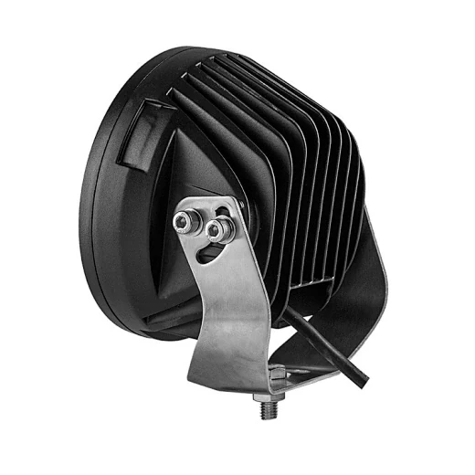 Side view of the driving light with the 360 degree adjustable bottom bracket and 42mm bracket width