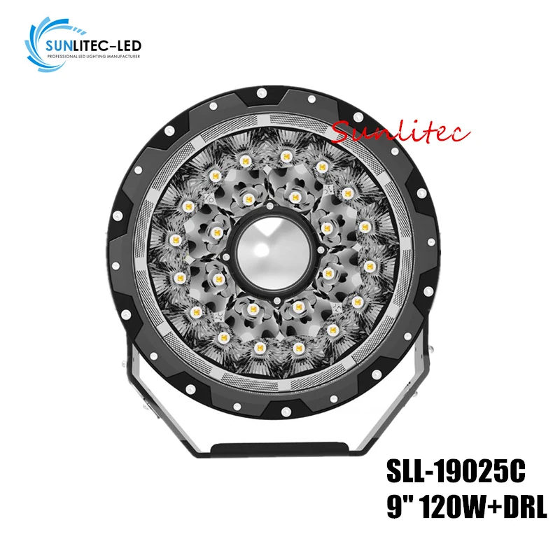 SUNLITEC SLL-19025C 9 inch LED laser driving light with DT plug and stainless steel bracket