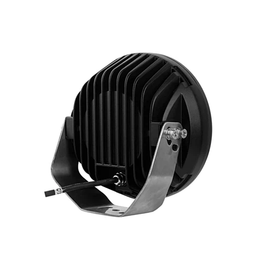 Side view of the driving light showing the 360 degree adjustable bottom bracket and 42mm bracket width