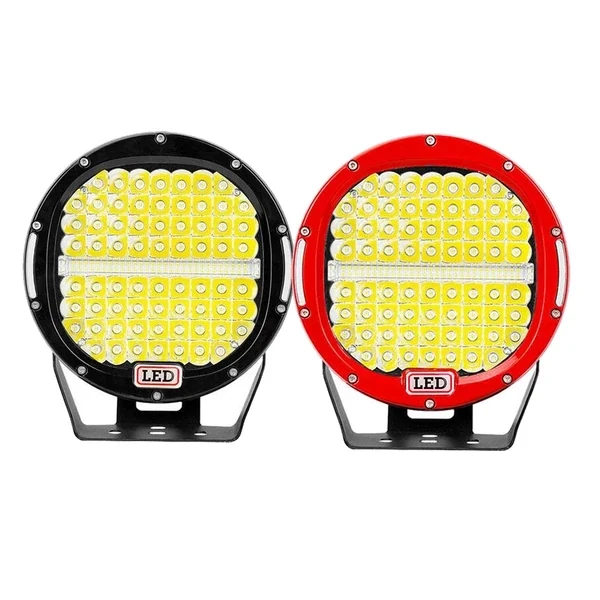 Side view of the driving light showing the 360 degree adjustable bottom bracket and 45mm bracket width