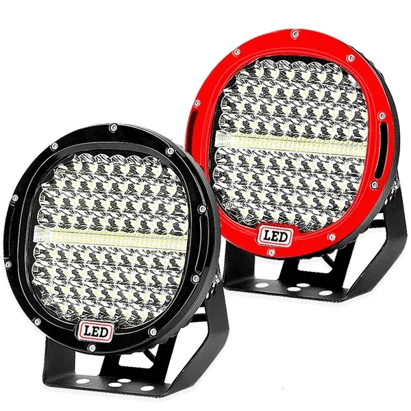 SUNLITEC SLL-PR12603-378W 9 inch round LED driving light with stainless steel bracket and die-cast aluminium housing