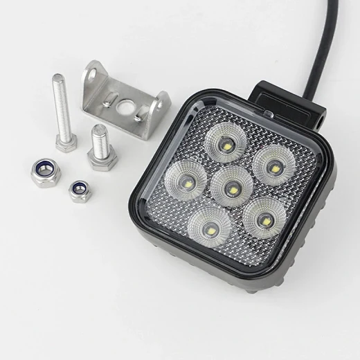 Close view of the anti-scratch PC lens over the twenty-four Osram LED array