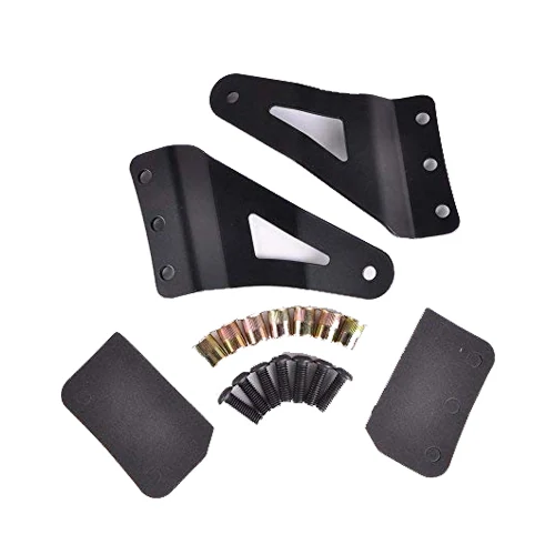 Side view of the steel mounting bracket with black powder coating and 8mm mounting posts