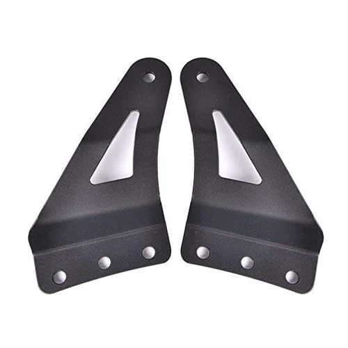 SUNLITEC 50-inch straight LED upper windshield mounting kit installed on a 2010 Chevrolet Silverado