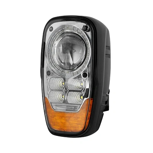 Rear view of the headlight showing the cable entry gland and IP68 sealing