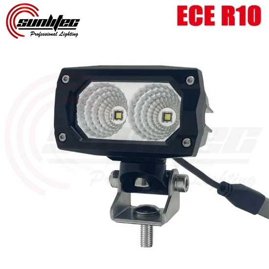 SUNLITEC SLL-13111 4 inch LED flood work light with 304 stainless steel mounting bracket