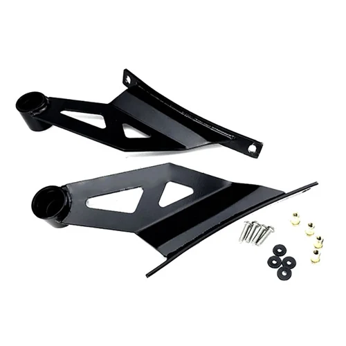 SUNLITEC S064 50-inch LED upper windshield mounting kit installed on a 2014 GMC Sierra