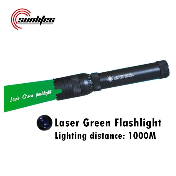 SUNLITEC SLL-LT-F02 green laser adjustable flashlight with aluminum alloy body and adjustable beam