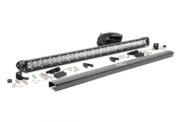 Base and end mounting options for the SLL-14 Series LED light bar