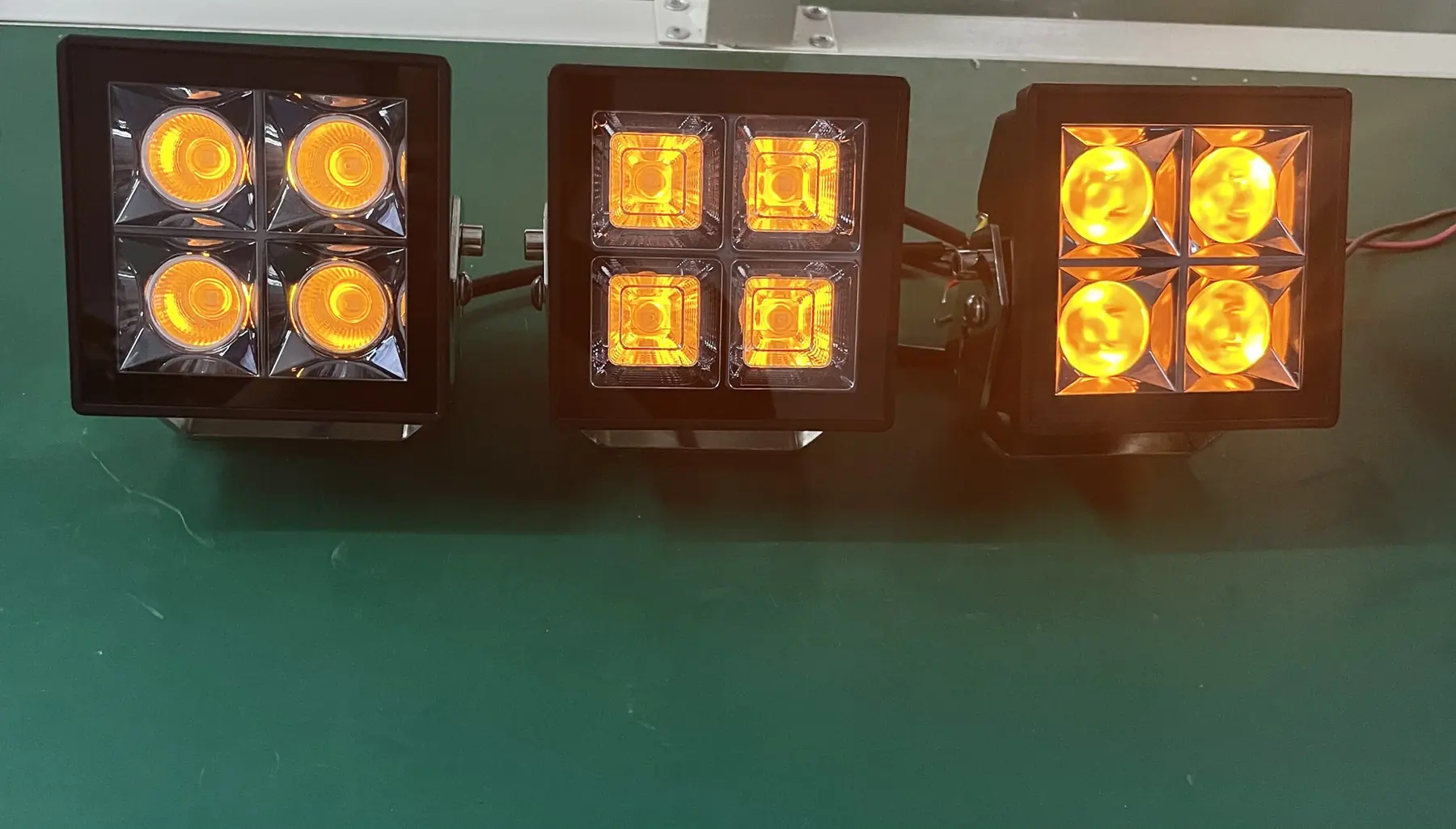 Front view of the driving light with the polycarbonate lens and no visible bezel