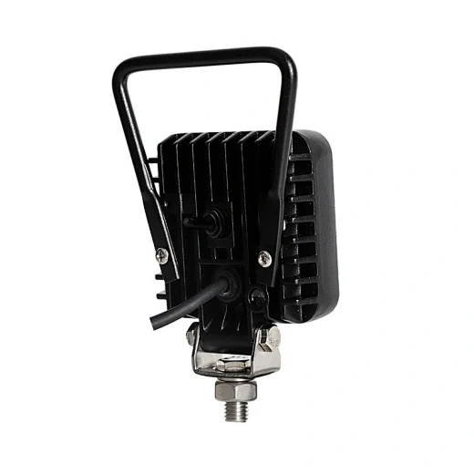 Side view of the work light showing the 360 degree adjustable bottom bracket