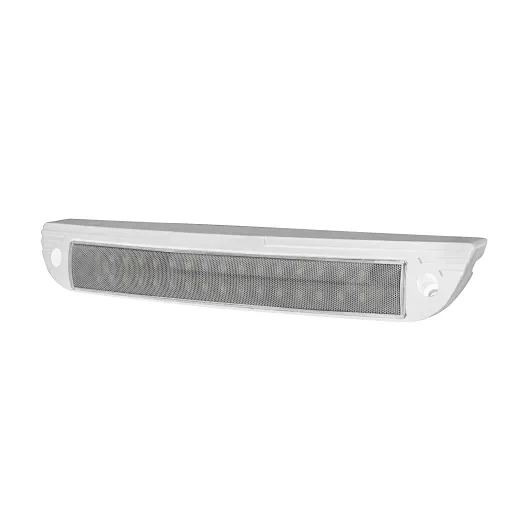 Front view of the square LED light showing the 32 Osram LEDs and wide flood beam pattern