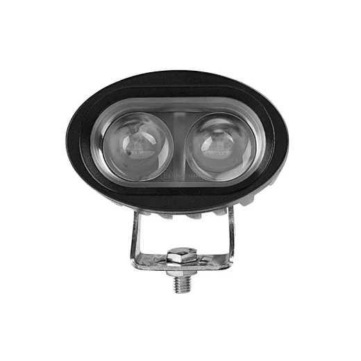 Side view of the die-cast aluminium housing and UV-resistant polycarbonate lens