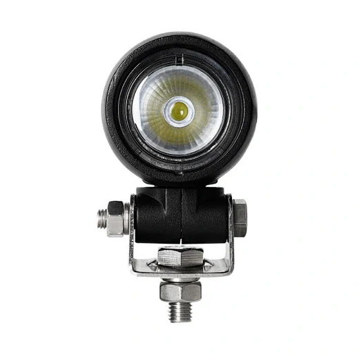 Close-up of the polycarbonate lens and 10W CREE LED array with anti-scratch coating