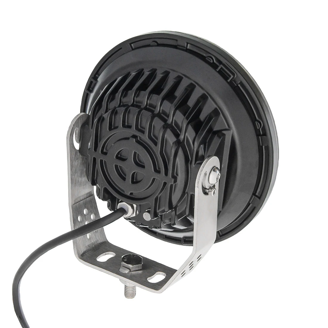 Rear view showing the cable entry gland and IP67 sealed connection point