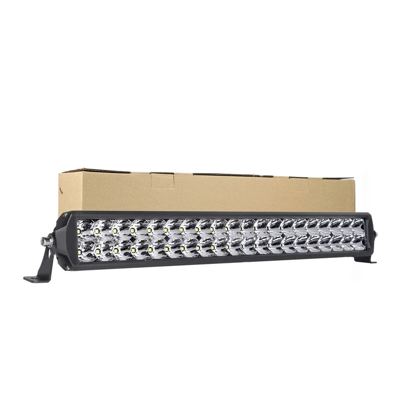 Mounting options for the light bar: side and bottom mounting with adjustable brackets