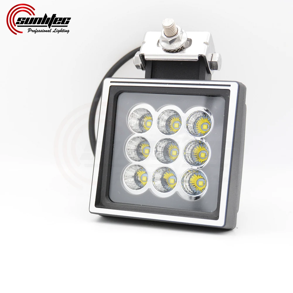 SUNLITEC SLL-8545SC square high power LED work light with angel eye flashing and stainless steel bracket