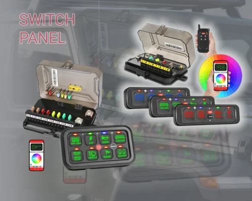 Sunlitec multi gang switch panel with app and remote control
