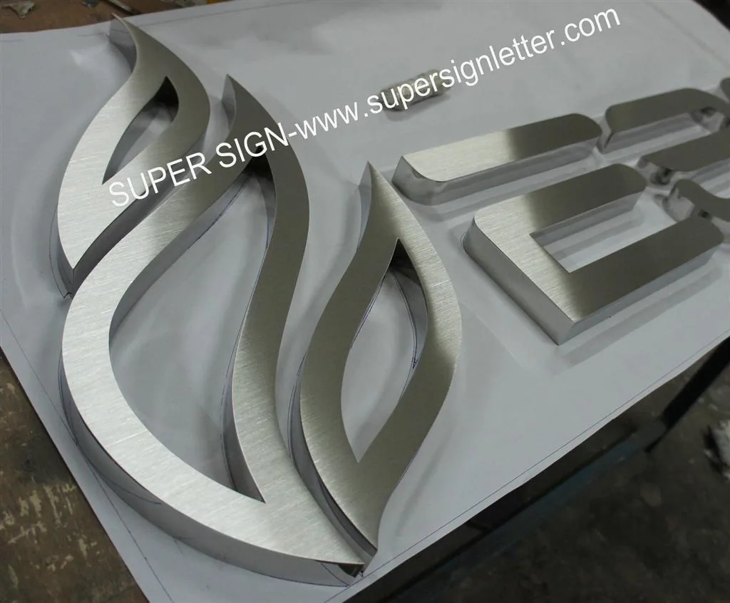 Stainless Steel Letters — 316 Brushed Stainless Steel Letters 08