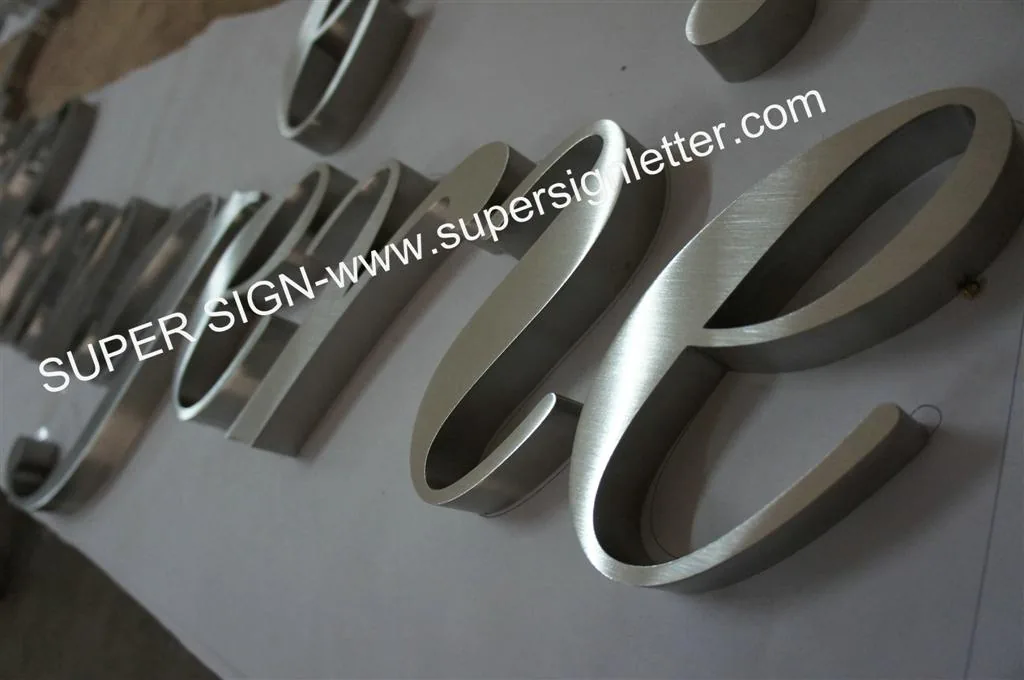 316 Satin Stainless Steel Letters 03 manufactured by Super Sign, Shenzhen