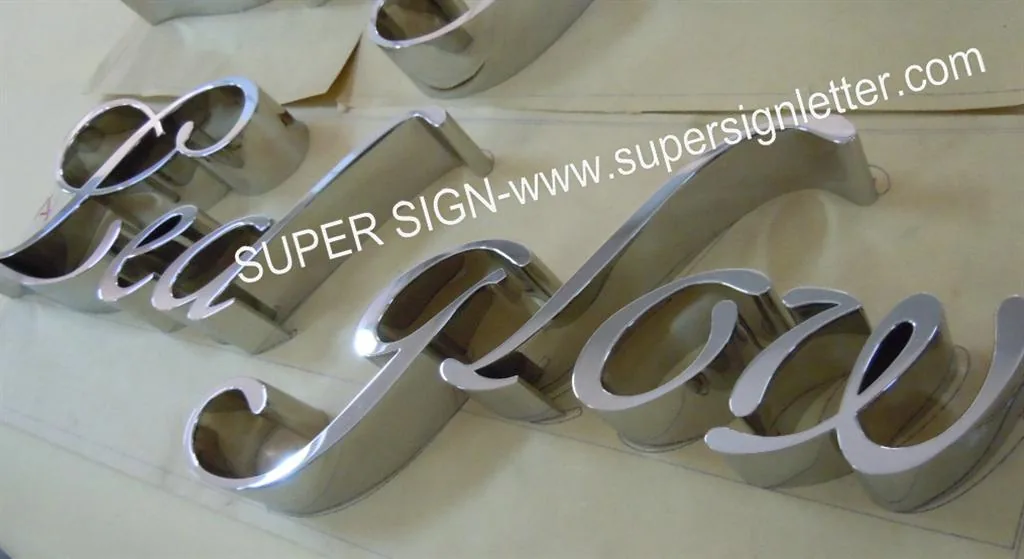 Office & Reception Signage — 3D Polished Stainless Steel Letters 09