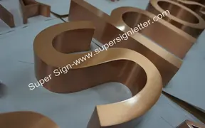 Brass, Copper & Bronze Letters — Built-Up Copper Sign Letters