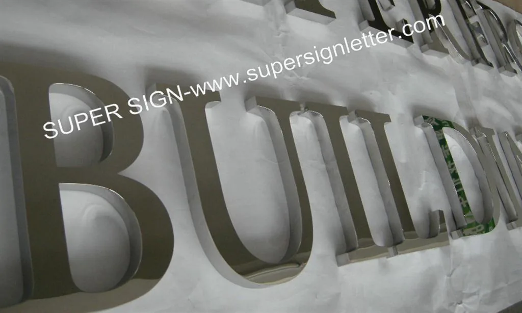 Mirror Stainless Steel Sign Letters 13 manufactured by Super Sign, Shenzhen