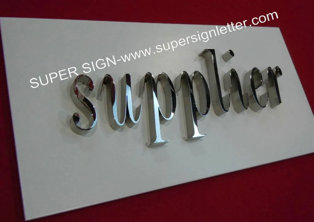 Polished Stainless Steel Letters 16 manufactured by Super Sign, Shenzhen